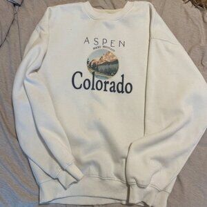 Princess Polly Colorado Oversized Crewneck Sweatshirt White - Size 2